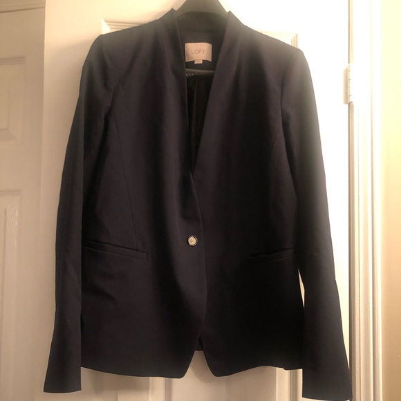 Ann Taylor Navy Blazer Worn Once - Picture 1 of 4
